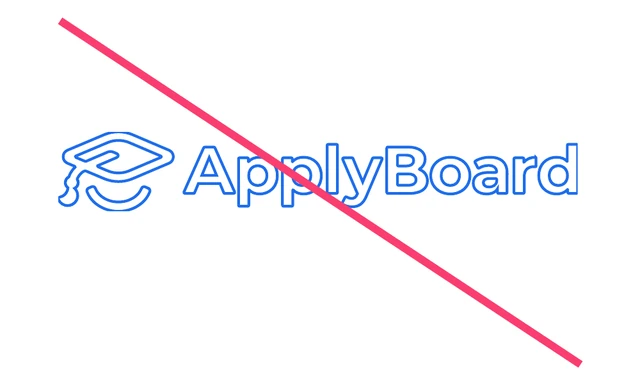 Incorrect: the ApplyBoard logo as an outline